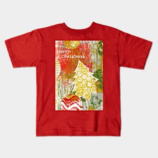 Xmas Card Design 105 in Traditional Colours Kids T-Shirt